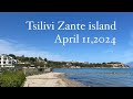 Tsilivi zakynthos island greece  april 112024  drive with me to tsilivi   sunny day