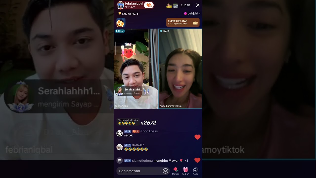 Live febrian iqbal & Anggel karamoy | aku gak pernah MENGULON 🤣🤣