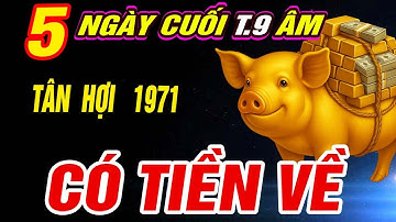 Trời định Tuổi TÂN HỢI 1971 TRÚNG SỐ ĐỘC ĐẮC TIỀN VỀ NHƯ LŨ đúng 5 ngày cuối củng Tháng 9 âm 2025