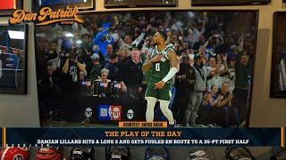 Play Of The Day: Damian Lillard Hits Long 3 And Gets Fouled En Route To 35-Pt First Half | 4\/22\/24
