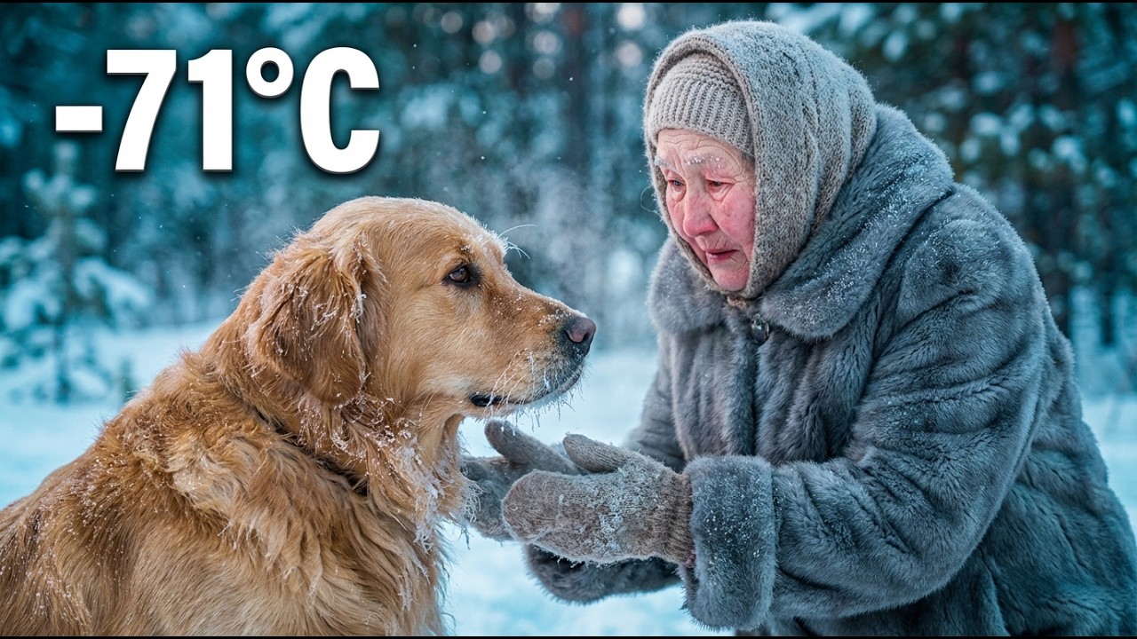 Encontró un perro atado a un árbol y abandonado a -71°C.