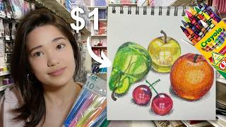 Drawing using only DOLLAR STORE Art Supplies...