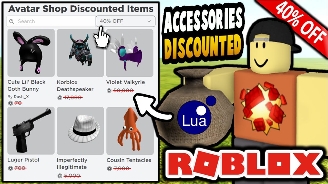 New! Get 40% Robux Back When Buying Accessories! Save Robux!