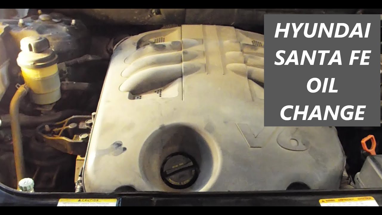 How to change oil on a 2009 Hyundai Santa Fe - YouTube