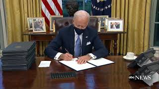 Biden issues 1st executive orders