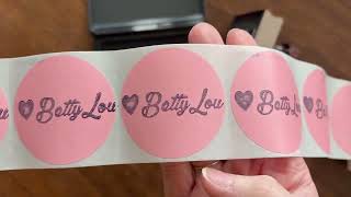MUNBYN 2-Inch Pink Circle Thermal Sticker Labels Review | Logo & Packaging Stickers Small Business