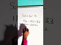 Linear equation exercise