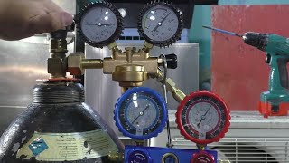 видео: Опрессовка наружного блока кондиционера Азотом. Ремонт кондиционера пионер часть №2 картинка: Опрессовка наружного блока кондиционера Азотом. Ремонт кондиционера пионер часть №2