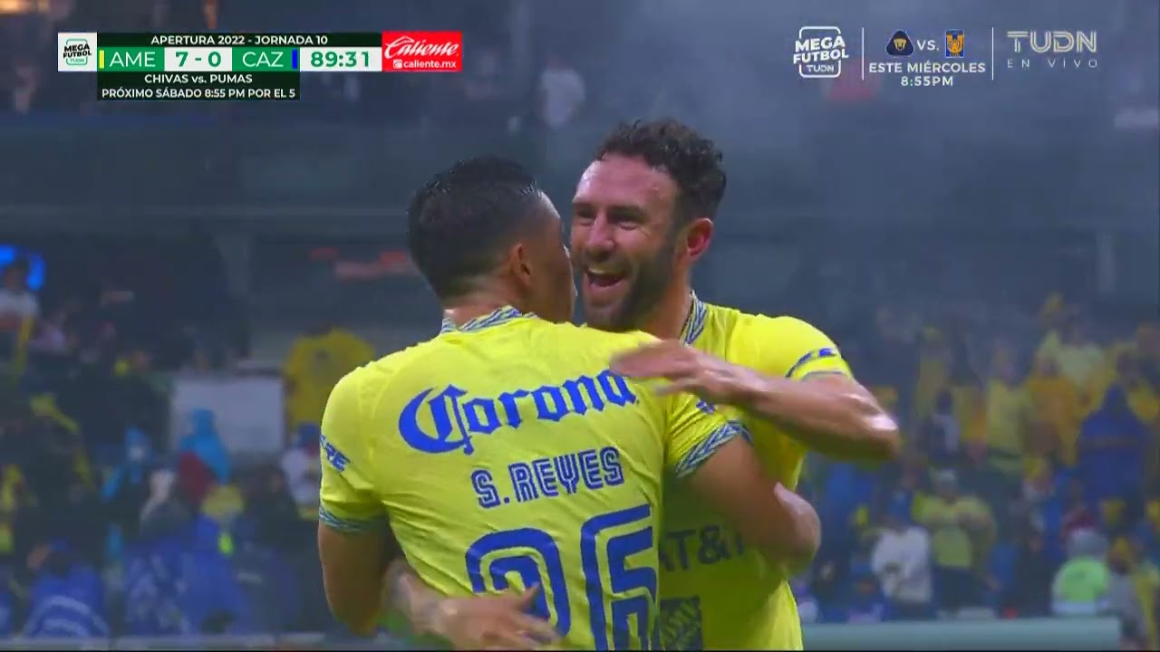 Pumas Unam America Vs Pumas 7-2 Goles América Cruz Azul Gol De