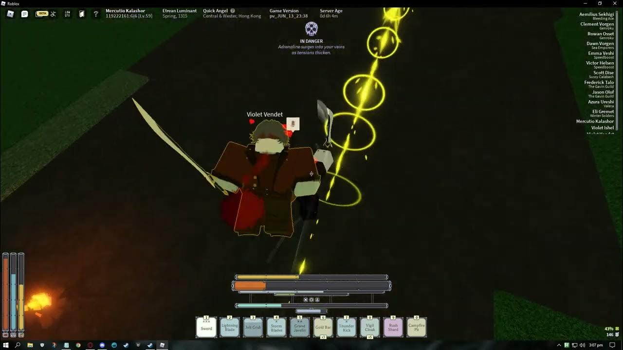 Deepwoken lightning combo YouTube