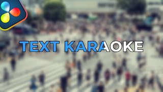 Text Karaoke - DaVinci Resolve