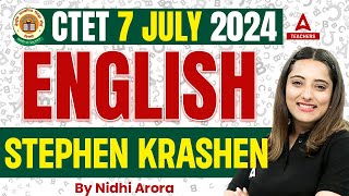 CTET English Paper 2 Language 2 | Stephen Krashen Theory By Nidhi Arora