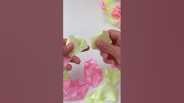 Thumbnail of Handmade diy ribbon rose flowers gift #handmade #diy #flowers #rose #tutorial #handmadegifts #ribbon