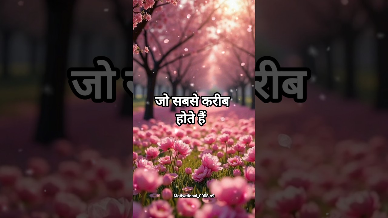 जो सबसे करीब होते हैं ! ‍#motivation #lifelessons #suvichar #inspiration #shayari