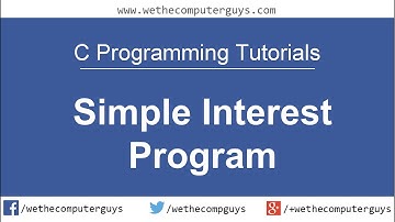 C Programming Language Tutorial - Lect 6 Simple Interest Program