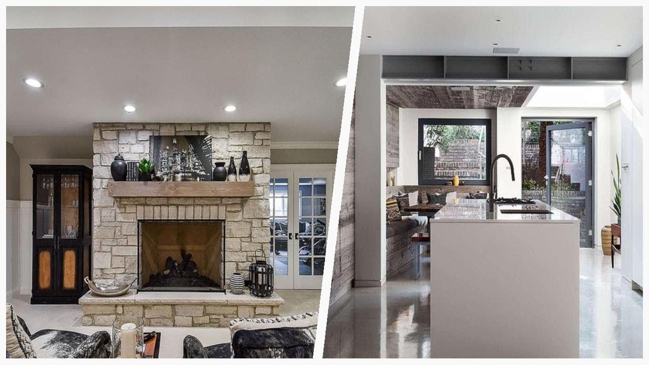 75 Exposed Beam Basement With White Walls Design 🌈 ...