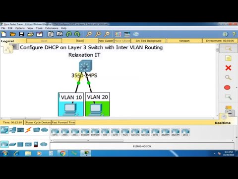 Configure DHCP on Layer 3 Switch with Inter VLAN Routing - Part 73 |CCNA 200-125 Routing & Switching