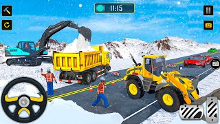 Snow Blower Excavator Machine - Driving Construction Vehicle Simulator - Android Gameplay screenshot 4