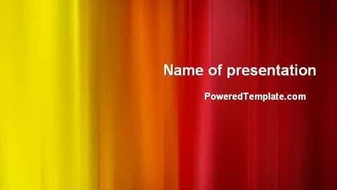 Red and Yellow PowerPoint Template by PoweredTemplate.com
