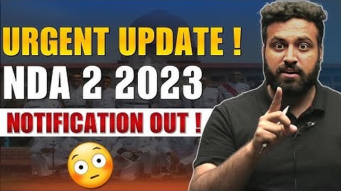 Emergency News - NDA Notification Out! | Check Last Date😳 NDA 2 2023 | Learn With Sumit