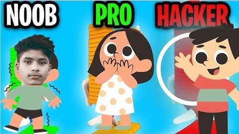 Can We Go NOOB vs PRO vs HACKER In BRIDGE RACE!? (FUNNY APP GAME!)