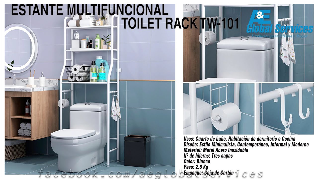 Repisa para baño multifuncional