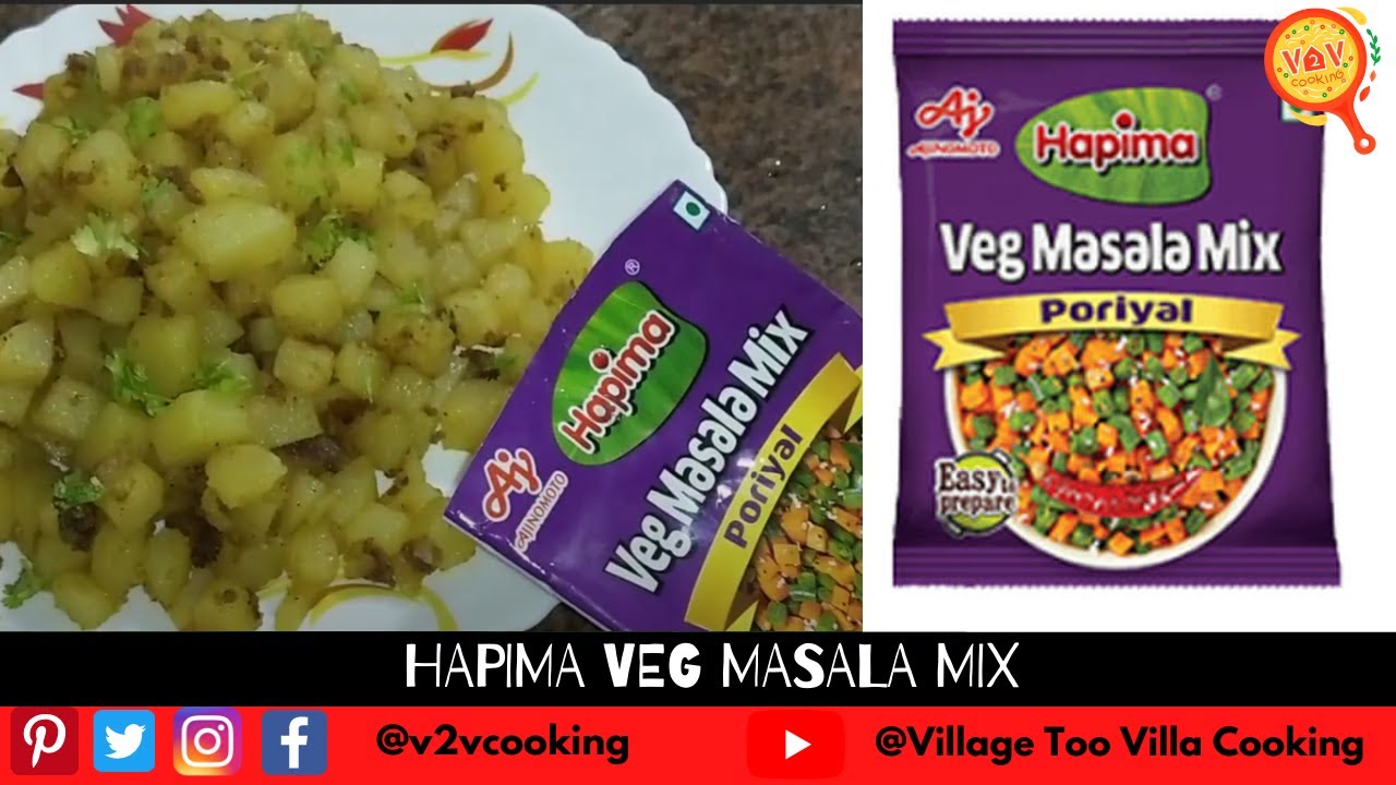 Potato Fry Hapima Veg Masala Mix Crispy Potato Fry Hapima Poriyal Mix Hapima Product Youtube