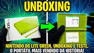 Nintendo DS lite green, Unboxing e teste. O portátil  mais vendido da história!