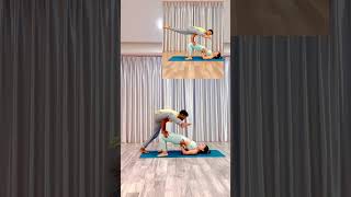 Acro yoga pose ,try this Acro pose .send to your yoga partner this video, save it for do later