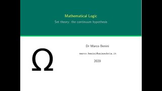 Mathematical Logic, part 4: continuum hypothesis