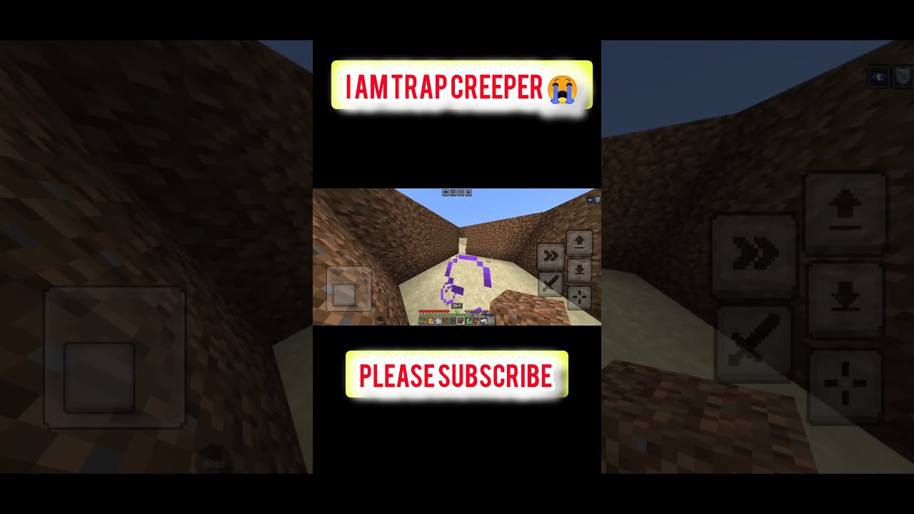 I am trap creeper in Minecraft 