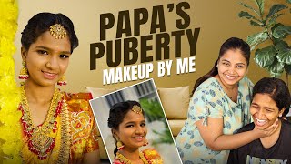 பாப்பா In Saree Look ❤️ | அழகா Makeup போட போறேன் 🎉💥| Keerthi Shrathah