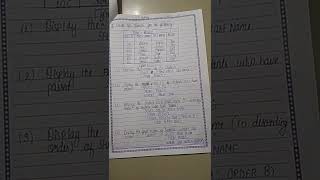 Class 10 SQL DBMS Examples #shorts #cbse #Class 10