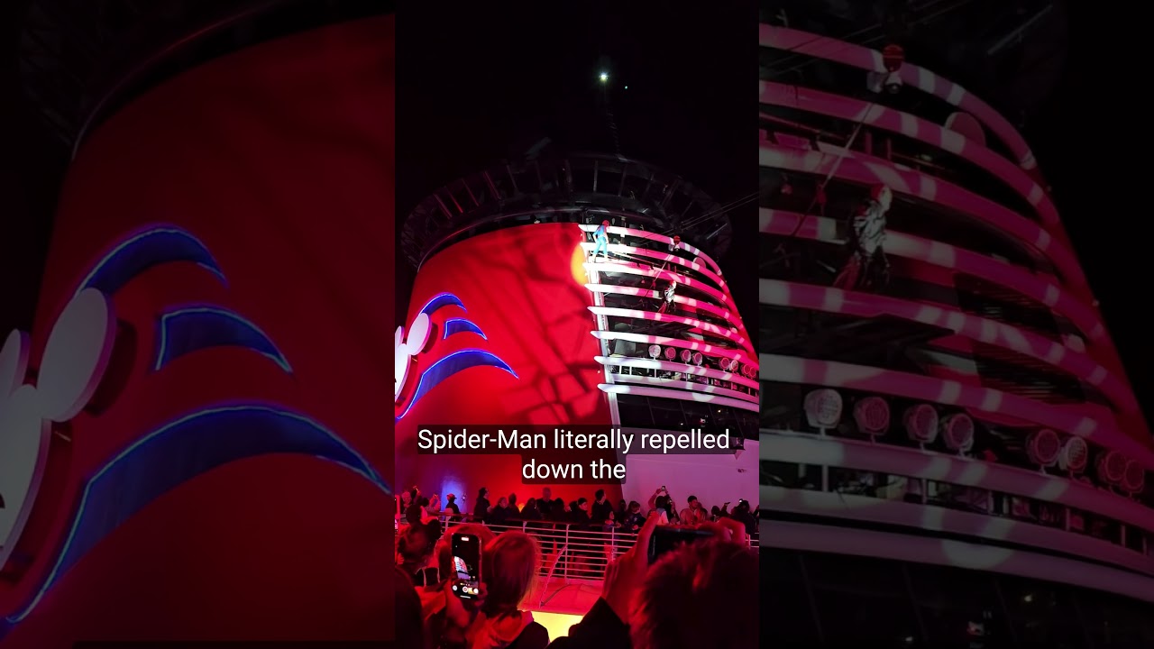 Spiderman on Disney Wonder cruise ship #crystalvenustravels