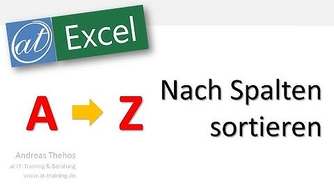 Excel - Nach Spalte sortieren - von links nach rechts