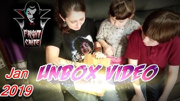 Fright Crate Jan 2019 Horror Box Video features Scream / Dead Alive / Idle Hands / The Craft & More