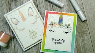 3 Ways of Adding Shimmer and Shine to ONE Card | Magical Unicorn | Pinkfresh Studio