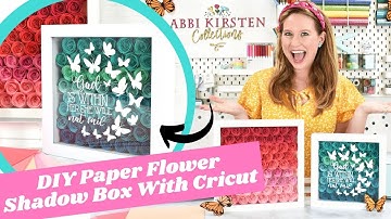 DIY Schaduwdoos van gerolde papieren bloemen met Cricut: Hoe je vinyl aan de voorkant van je scha...