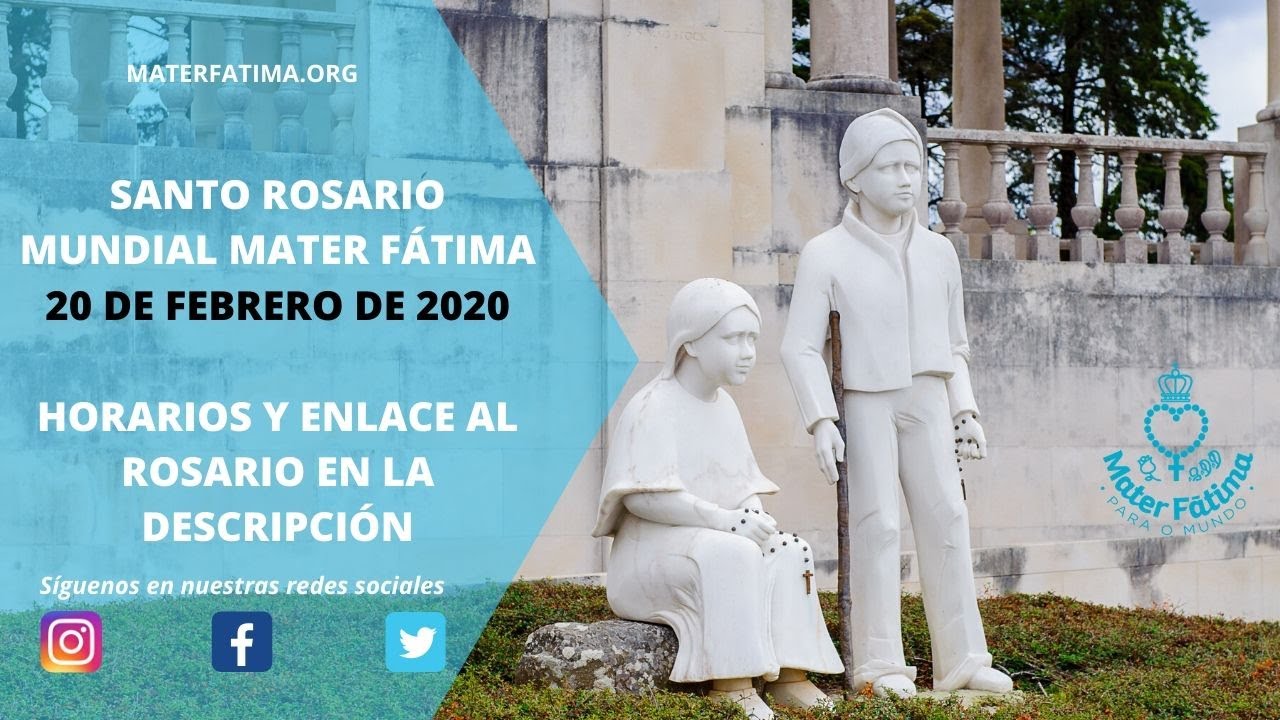 ⁣Te esperamos en el ROSARIO MUNDIAL DE MATER FÁTIMA