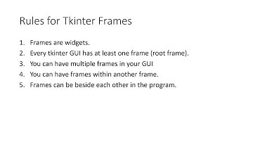 Tkinter - Frames