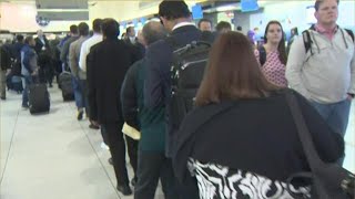 Long lines at Charlotte airport after checkpoint inspection