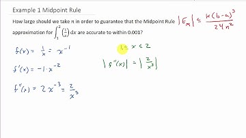 Midpoint Rule - Error Bound Example 1