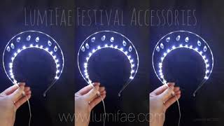 Handmade Floating Crystals LED Halo Crown