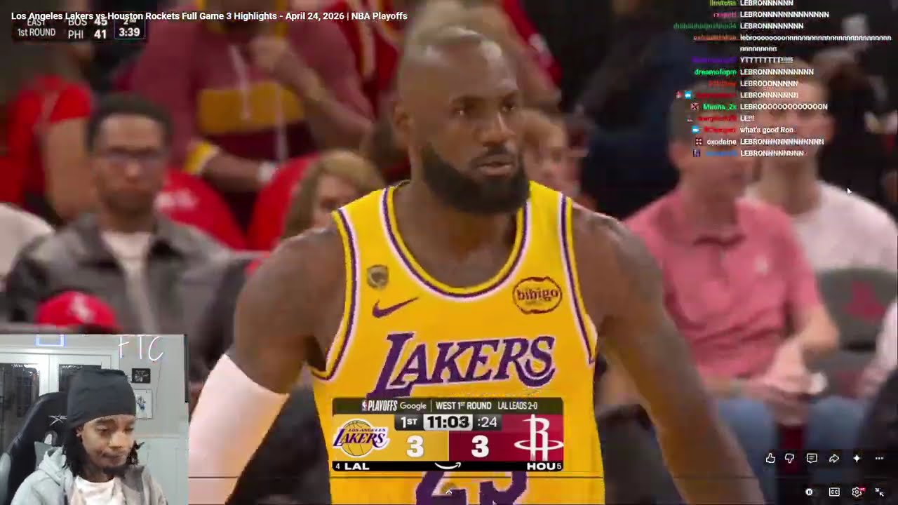 FlightReacts To #4 LAKERS at #5 ROCKETS | FULL GAME 3 HIGHLIGHTS | April 24, 2026!