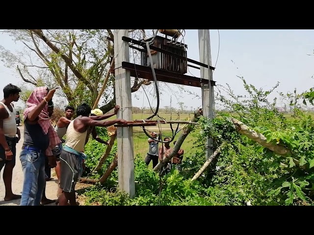 Cyclone Fani | Electric Transformer Restoration Work in Village | देसी जुगाड़!