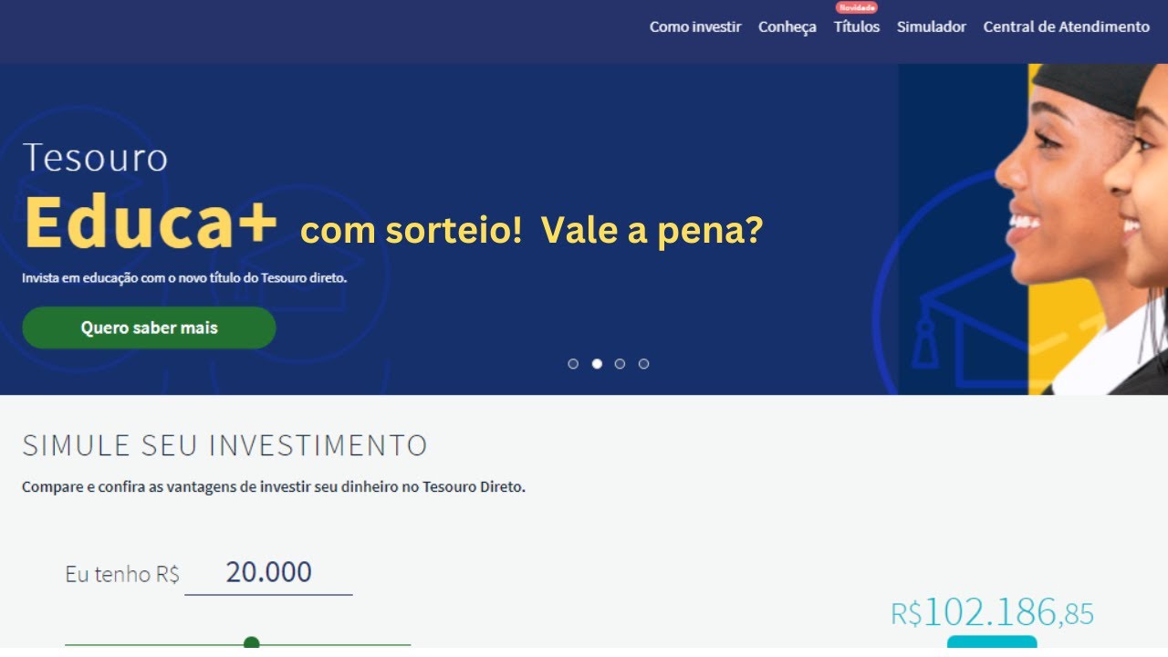 Tesouro Direto anuncia sorteio de prêmios para investidores do título  Tesouro Educa+. Veja como participar