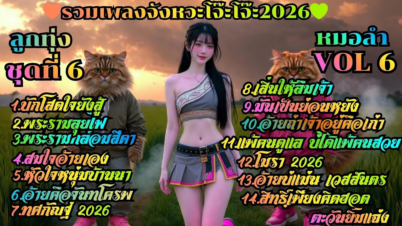 รวมเพลงจังหวะโจ๊ะโจ๊ะ2026ชุดที่6-ตะวันยิ้มแฉ่ง 
