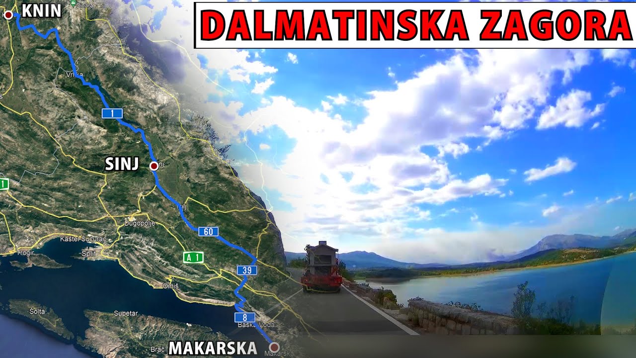 Vožnja dionicom MAKARSKA - SINJ - KNIN | Stara cesta kroz dalmatinsku zagoru (140 km)