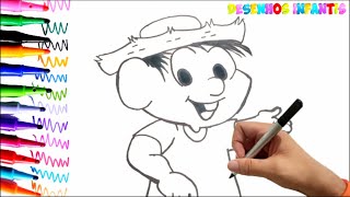 COMO DESENHAR CHICO BENTO DA TURMA DA MÔNICA🤠👦 APRENDER A DESENHAR PAA CRIANÇAS - DESENHOS INFANTIS