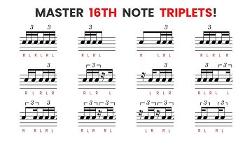 Master These Useful 16th note Triplet Rhythms! - Sticking Added  🎶